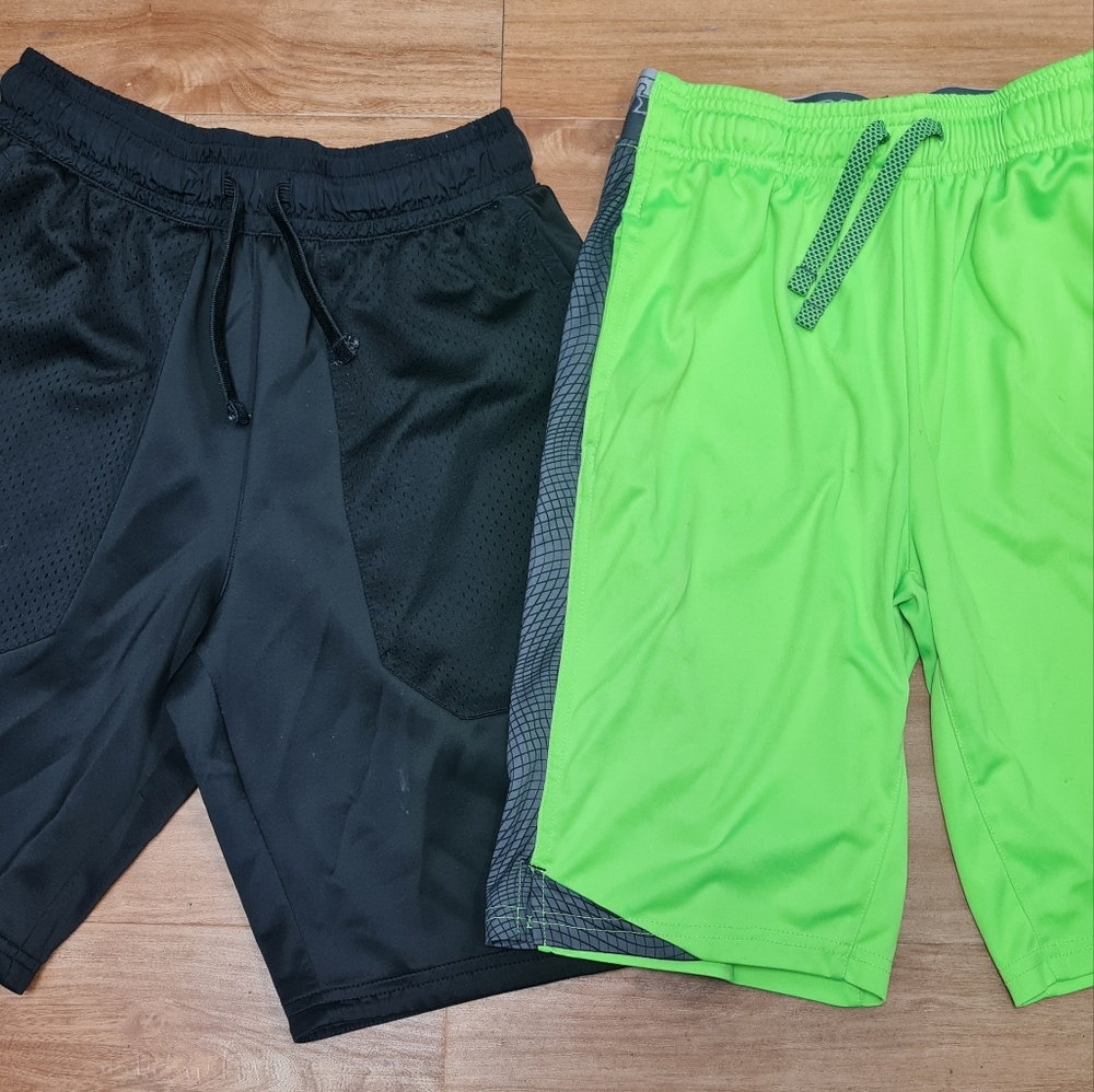 Russell Athletic Boys Short Bundle- Black and Neon Green